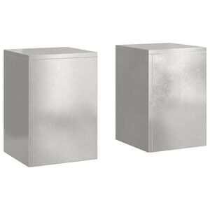 vidaXL Augalų stovas 2 pcs Sidabro 24 x 24 x 35 cm