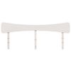 vidaXL Galvūgalis, baltos spalvos, 180cm, pu&scaron;ies medienos masyvas