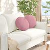 vidaXL Sėdynių pagalvėlės 2 pcs Rožinė Ø 40 x 13 cm Aksomas