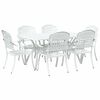 vidaXL Sodo valgomojo komplektas 7 pcs Balta Aliuminis