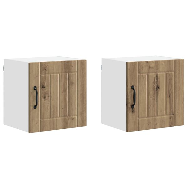 vidaXL Virtuvės spintelė 2 pcs Amatininkų ąžuolas 40 x 31 x 40 cm