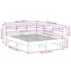 vidaXL Lova su knygų spinta be čiužinio, 140x200cm, pu&scaron;ies masyvas