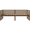 vidaXL Lova, medaus rudos spalvos, 90x190cm, pu&scaron;ies medienos masyvas