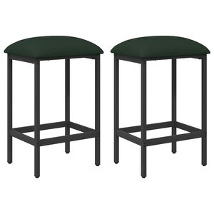 vidaXL Baro taburetė 2 pcs Tamsiai žalia 40 x 32 x 64 cm