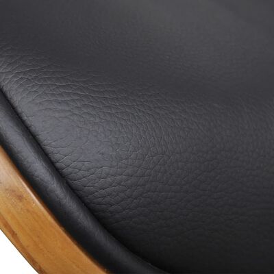 vidaXL Valgomojo kėdės, 2vnt., išlenkta mediena ir dirbtinė oda