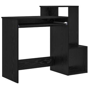 vidaXL Stalas Juodas ąžuolas 106 x 41 x 88.5 cm Apdirbta mediena