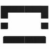 vidaXL TV spintelių komplektas 8 pcs Juodas ąžuolas Apdirbta mediena