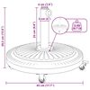 vidaXL Skėčio pagrindas Juoda Ø38-48 mm PE, betonas ir geležis