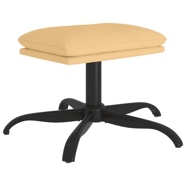 vidaXL Pakoja, kreminės spalvos, 60x60x36cm, mikropluošto audinys