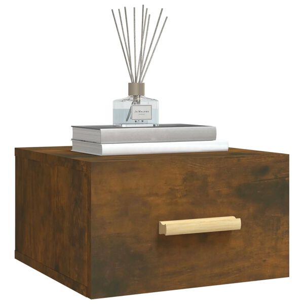 vidaXL Sieninės naktinės spintelės, 2vnt., dūminio ąžuolo, 35x35x20cm