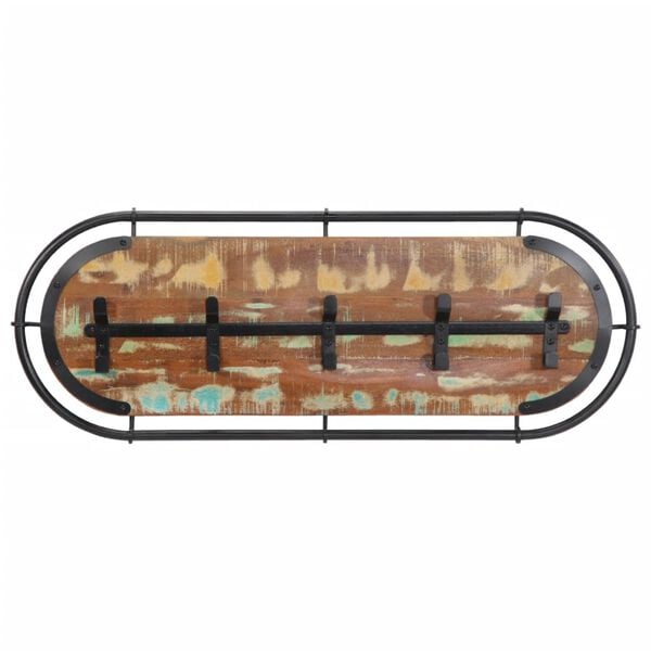 vidaXL Prie sienos montuojama paltų kabykla su 5 kabliukais, perdirbta