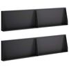 vidaXL Sienelė 4 vnt. 80 x 12 x 30 cm Plienas Juoda