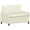 vidaXL Sofa Kreminė 126 x 81 x 87,5 cm Audinys
