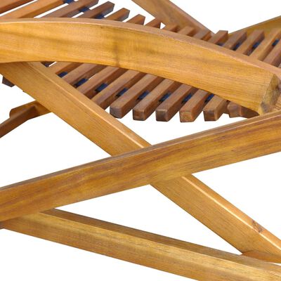 vidaXL Terasos krėslas su atrama kojoms, akacijos mediena
