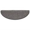 vidaXL Laiptų kilimėliai, 15 vnt., 65x21x4 cm, smėlio ir pilkos spalvos, pusapvaliai, dideli