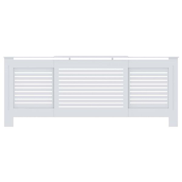 vidaXL Radiatoriaus uždangalas, baltos spalvos, 205cm, MDF