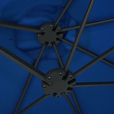 vidaXL Lauko skėtis su aliuminio stulpu, mėlynos spalvos, 460x270cm