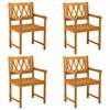 vidaXL Lauko suolas 4 pcs Natūrali 56 x 55,5 x 90 cm