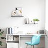 vidaXL Pakabinamos lentynos, 2vnt., pilkos, 60x23,5x3,8cm, MDF