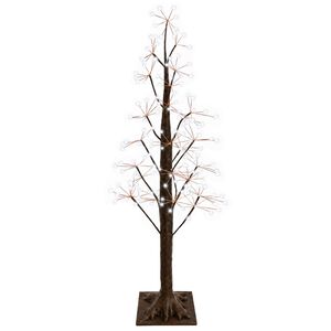 vidaXL Žvaigždinė Kalėdų eglutė Ruda 120 cm Plastmasė 240 LED