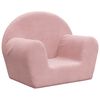 vidaXL Vaiki&scaron;ka sofa, rožinė, mink&scaron;ta, pliu&scaron;inė