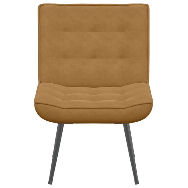 vidaXL Poilsio kėdė, rudos spalvos, 64x74x84cm, aksomas