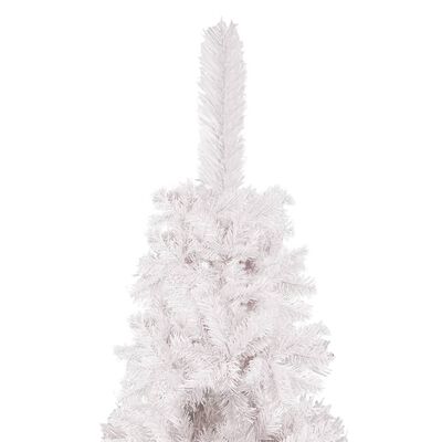 vidaXL Plona apšviesta Kalėdų eglutė, baltos spalvos, 120cm