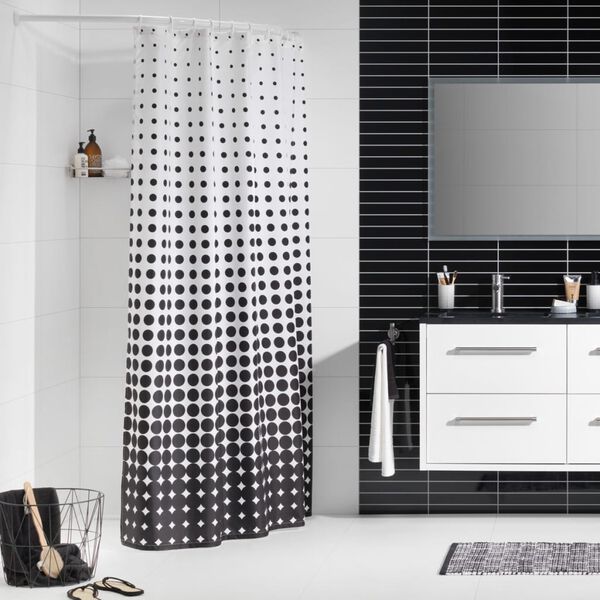 Sealskin Du&scaron;o užuolaida Speckles, juodos spalvos, 180cm, 233601319