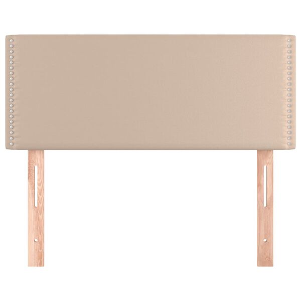 vidaXL Galvūgalis, kapučino spalvos, 80x5x78/88cm, dirbtinė oda