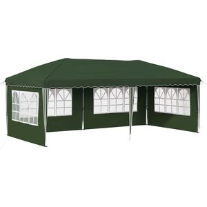 vidaXL Pop-up &scaron;ventinis palapinė 575 x 289 x 245 cm Žalia