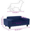 vidaXL Lova &scaron;unims, mėlyna, 81x43x31cm, pliu&scaron;as ir dirbtinė oda