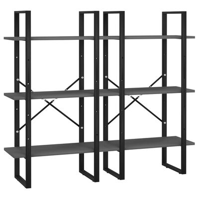 vidaXL Sandėliavimo lentyna, pilka, 60x30x210cm, apdirbta mediena