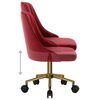 vidaXL Pasukamos valgomojo kėdės, 4vnt., vyno raudonos, aksomas