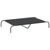 vidaXL paauk&scaron;tinta &scaron;unų lova juoda 130x80x20 cm Oksfordo audinys