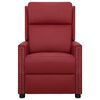 vidaXL Atsistojantis masažinis krėslas, raudonojo vyno, dirbtinė oda