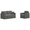 vidaXL Sofos komplektas 2 pcs Tamsiai pilka 158 x 78 x 80 cm Aksomas
