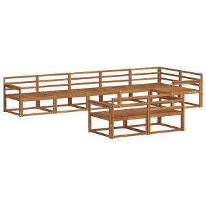 vidaXL Lauko sofos komplektas 8 pcs Natūrali Kietos akacijos mediena