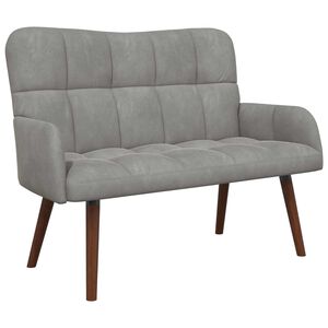 vidaXL Dvita&scaron;kė sofa &Scaron;viesiai pilka 115 x 61 x 87 cm Aksomas