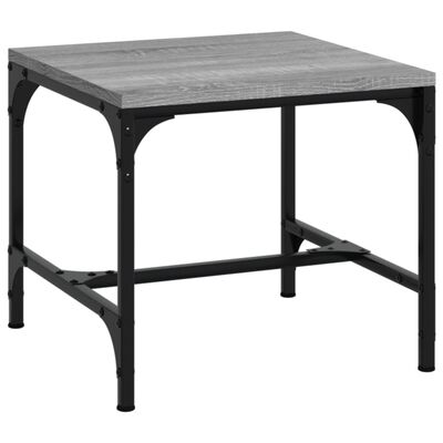 vidaXL Šoninis staliukas, pilkas ąžuolo, 40x40x35cm, apdirbta mediena