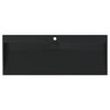 vidaXL Praustuvas, 120x46x11cm, juodas, mineralinis mišinys/marmuras