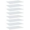 vidaXL Knygų lentynos plok&scaron;tės, 8vnt., baltos, 60x40x1,5cm, MDP