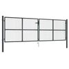 vidaXL Tinkliniai sodo vartai, cinkuotas plienas, 400x125 cm, pilki