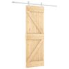 vidaXL Slankios durys Natūrali ir Balta 70 x 210 cm