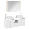 vidaXL Vonios spintos komplektas 4 pcs Balta Apdirbta mediena