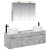 vidaXL Vonios spintos komplektas 4 pcs Betono pilka 100 x 14,5 x 70 cm