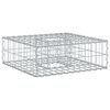 vidaXL Gabioninė pakelta lova 60 x 60 x 20 cm Cinkuota plienas Sidabro