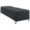 vidaXL Lauko gultų užvalkalas Paprastas Juoda 74 x 210 x 40 cm audinys