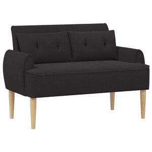 vidaXL Mink&scaron;tas kampas su mygtukų apmu&scaron;alais Juoda 117 x 67 x 77 cm