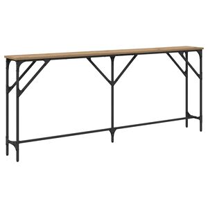 vidaXL Konsolinis stalas artisano ąžuolo 180 x 23 x 75 cm