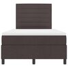 vidaXL Kiemas lova su čiužiniu Tamsiai ruda 120 x 190 cm audinys